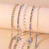 Silver Demon's Eye Bracelet Vintage Resin Bead Handchain Crystal Bracelet Set  Decoration