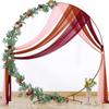 3Pack Set Wedding Arch Drape Fabric Sheer Chiffon Tulle Curtain Draping Backdrop Party Supplies Home Drapery Ceremony Decoration
