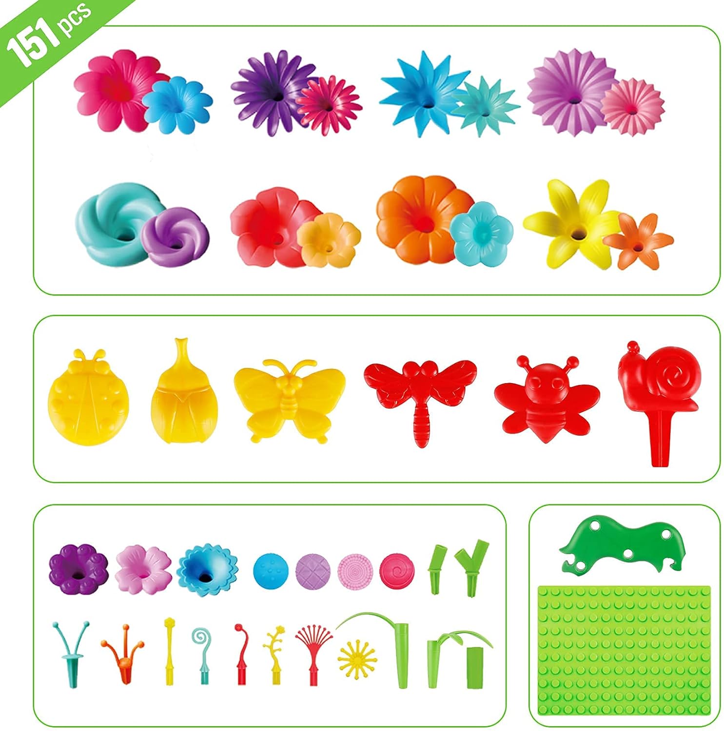 Подарки на день рождения для девочек STEM — игрушки для строительства цветочного сада — фото 2