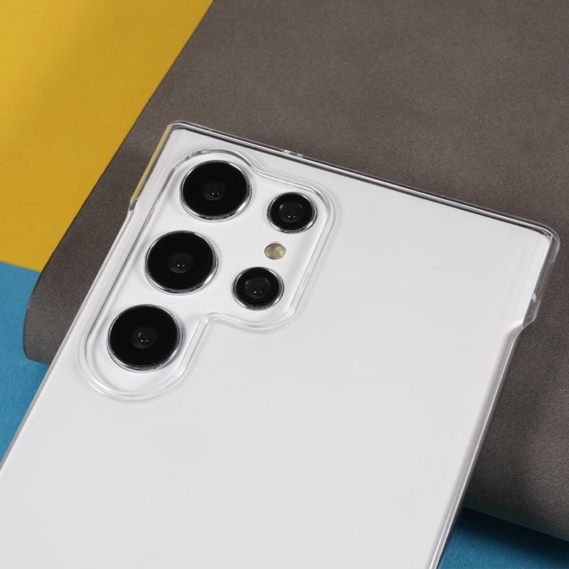 For Samsung Galaxy S22 Ultra 5G Hard PC Phone Case Frameless Transparent Cell Phone Protective Cover