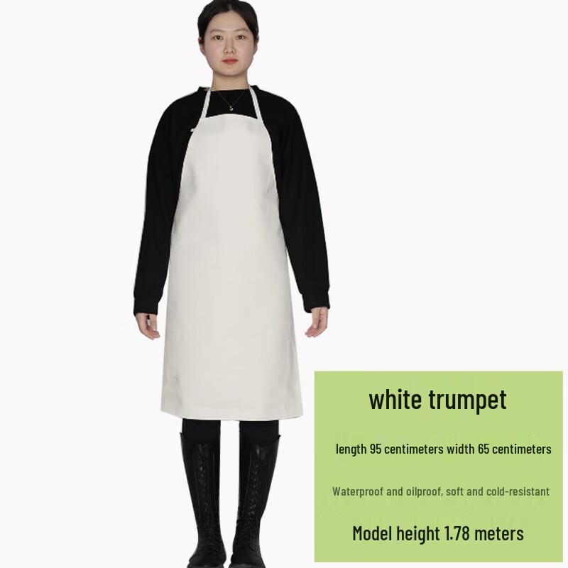 Thickened Leather Fleece-Lined Neck-Strap Apron