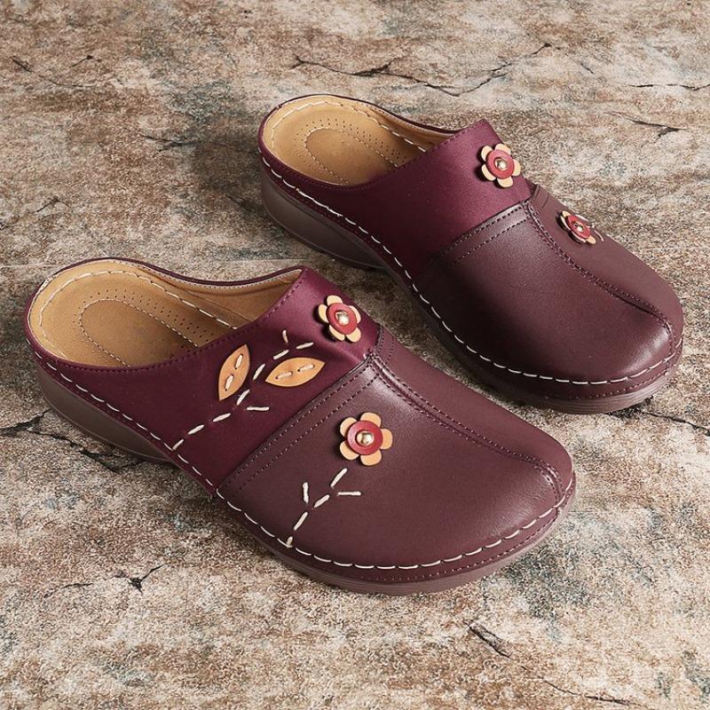 Fashion Simple Women Slippers Comfort Closed Toe Platform Sandals New Flower Daily Wedding Slippers Beach Outdoor Slides Women
