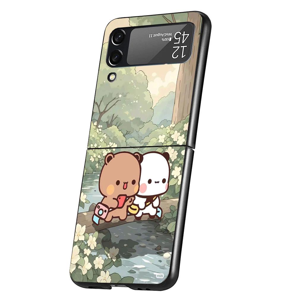 

Bubu Dudu Cartoon Cute Phone Case For Samsung Galaxy Z Flip 7 6 5 4 3 5G Cover ZFlip7 ZFlip6 ZFlip4 ZFlip5 ZFlip3 Coque Fundas G Samsung Z Flip 5