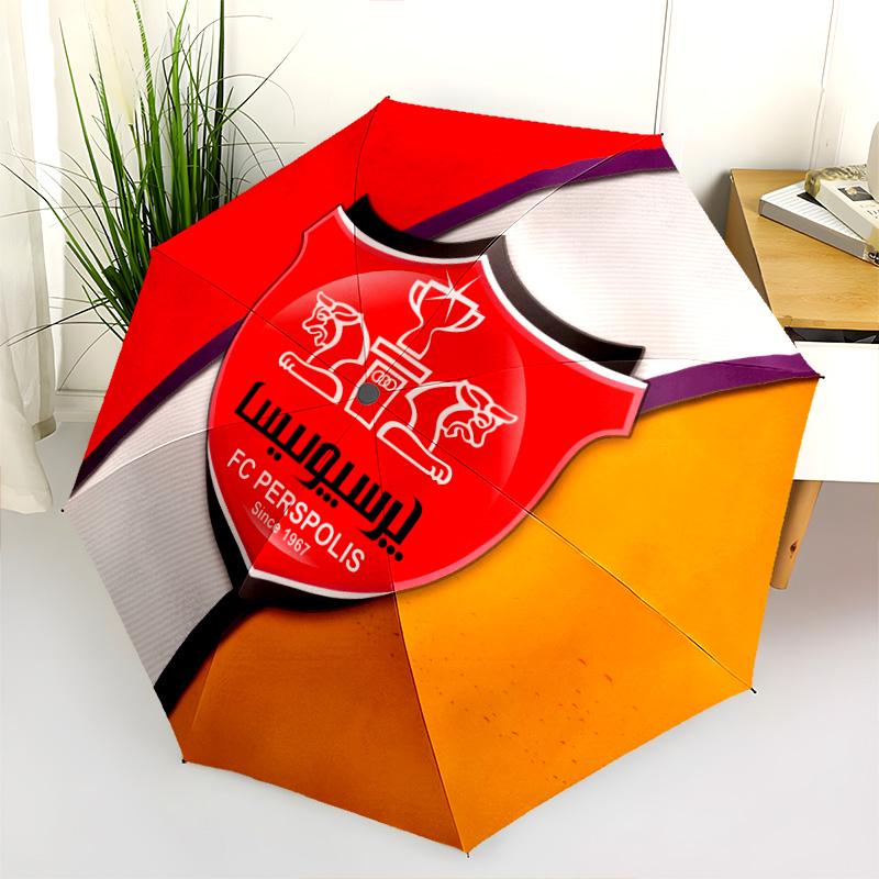 Persepolis FC Pattern, Automatic Folding Umbrella, Portable and Foldable Design, 8 Ribs, a Christmas or Birthday Gift.