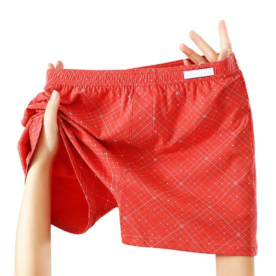 Boxer Uomo in Cotone Traspiranti Assorbi Umidità Elastico in Vita Pantaloncini Intimo per Non Salire Usura Quotidiana Comfort