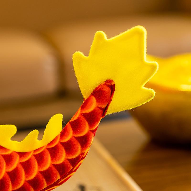 Chinesischer Drachen Plüschtier Simulation Drachenpuppe Luftdrachenpuppe Drachenjahr Maskottchen