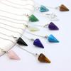 Natural Hexagonal Crystal Pyramid Pendant