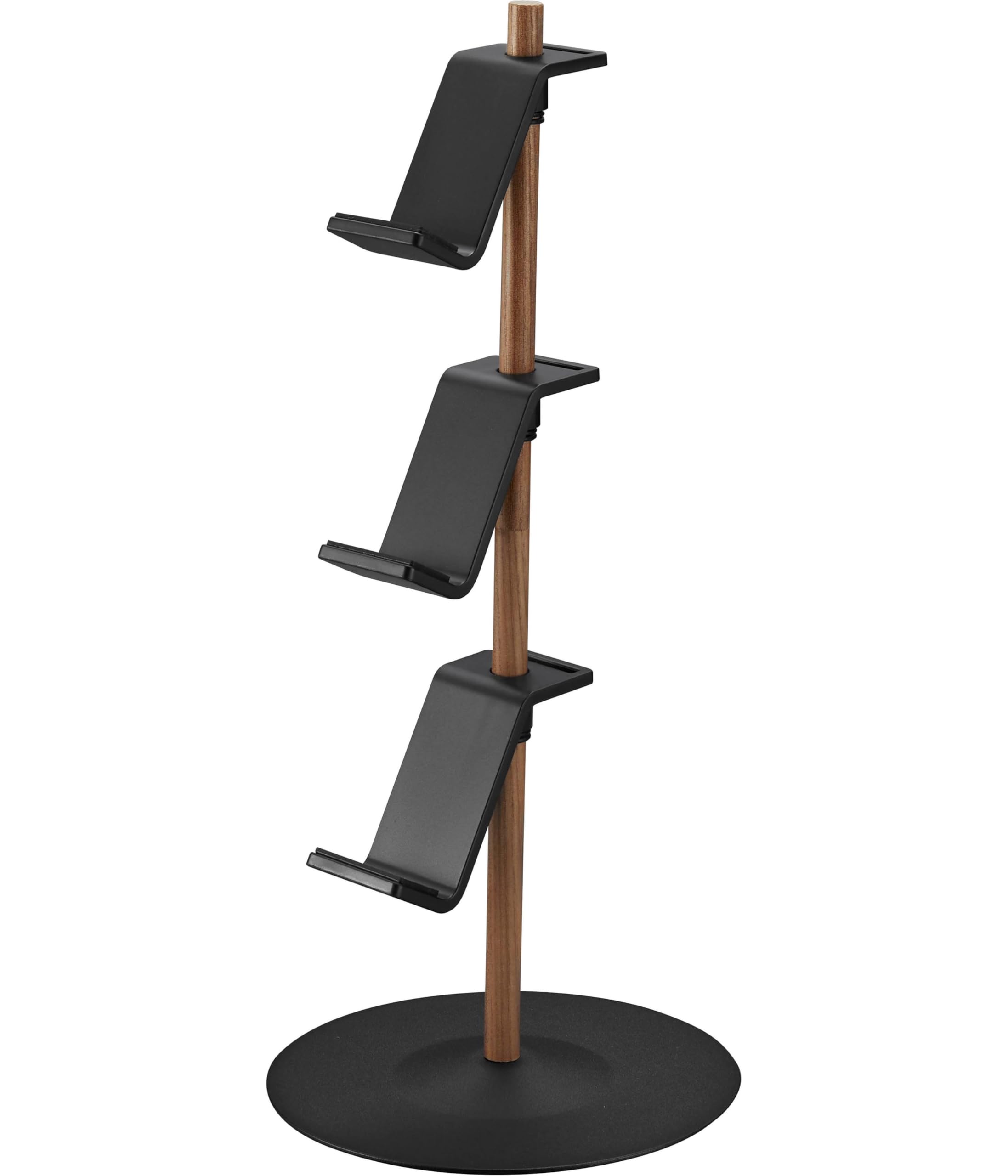 

Yamazaki Jitsugyo 1700 with moving game controller storage black W17 x D17 x charging while height and orientation adjustable stand, rack, H38.5cm, чорний
