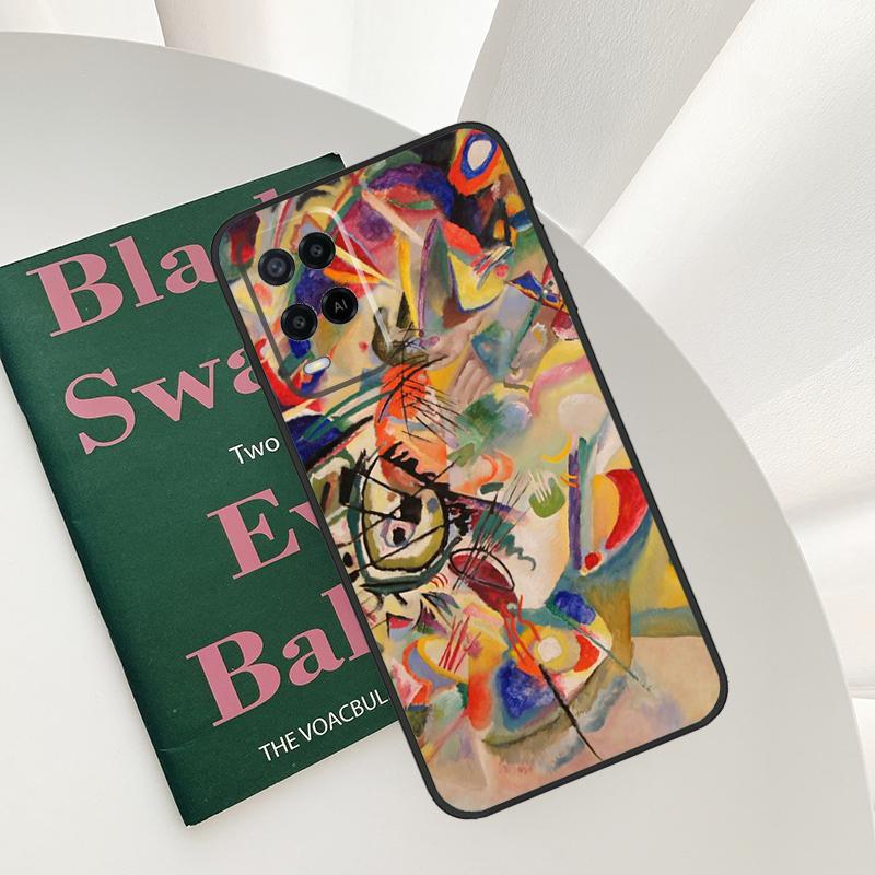 Wassily Kandinsky Abstract Artistic Case For Oppo A58 A78 A98 A15 A16 A17 A52 A72 A76 A96 A54 A74 A94 A57 A77 A54S A57S Cover