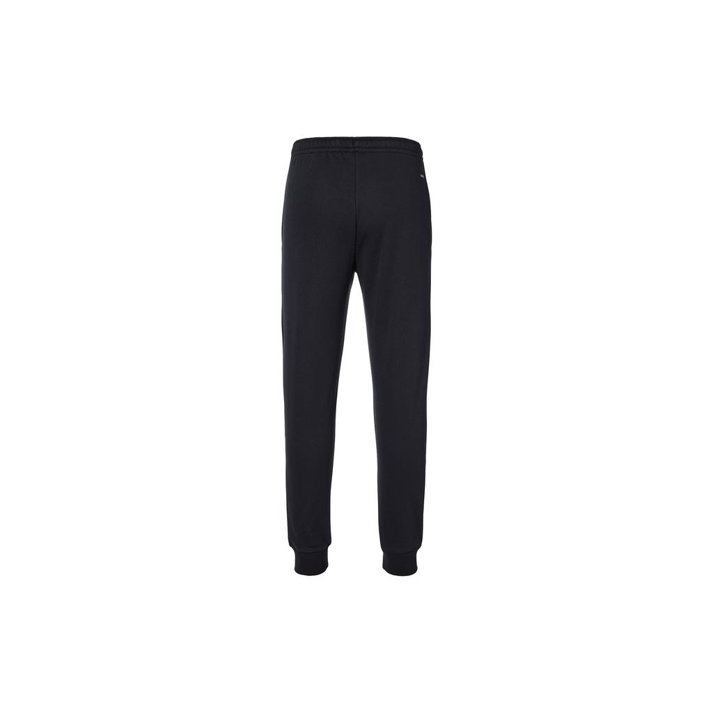 Li Ning Campus Series Letter Fleece Cuffed Knitted Sports Pants Men Bottoms Black YKLT391-1