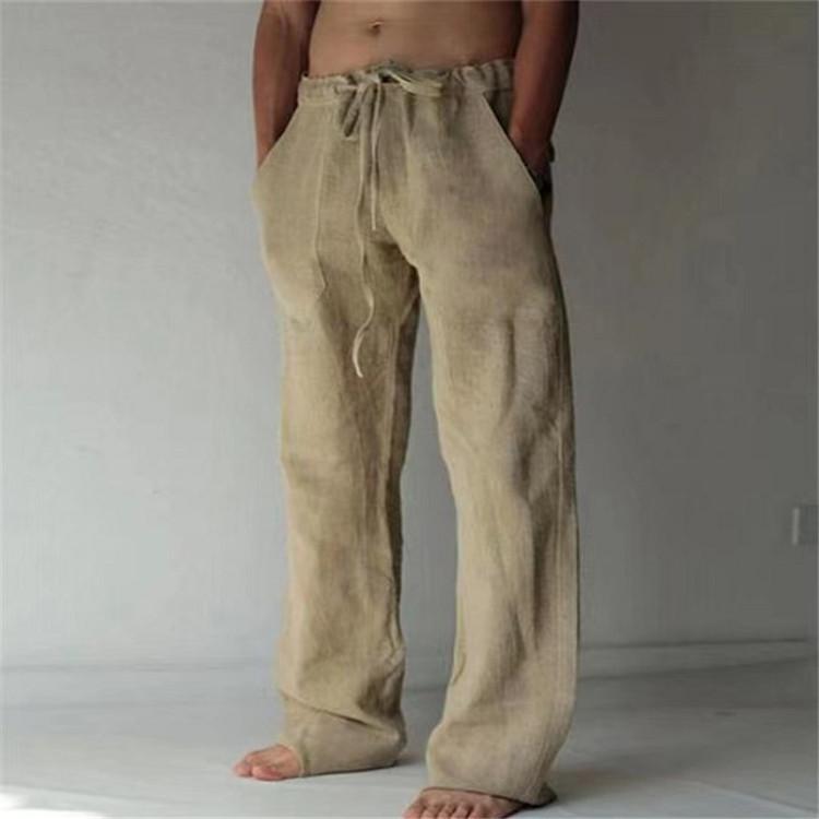 

Men s Drawstring Style Oversized Loose Casual Pants S белый