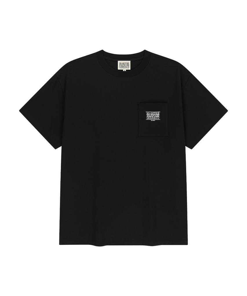 Malittepeulangsowajeobeo Doodle Classic Logo Pocket Tee Black