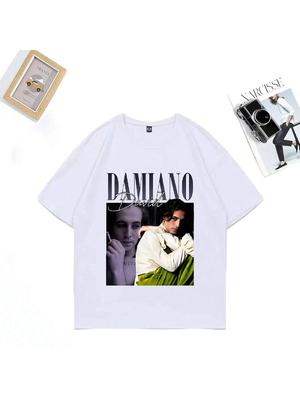 Damiano David Sänger Unisex T-Shirt Herren Damen Vintage Kleidung NEU Baumwolle Mode Übergroße T-Shirts Lässige Kurzarm T-Shirts