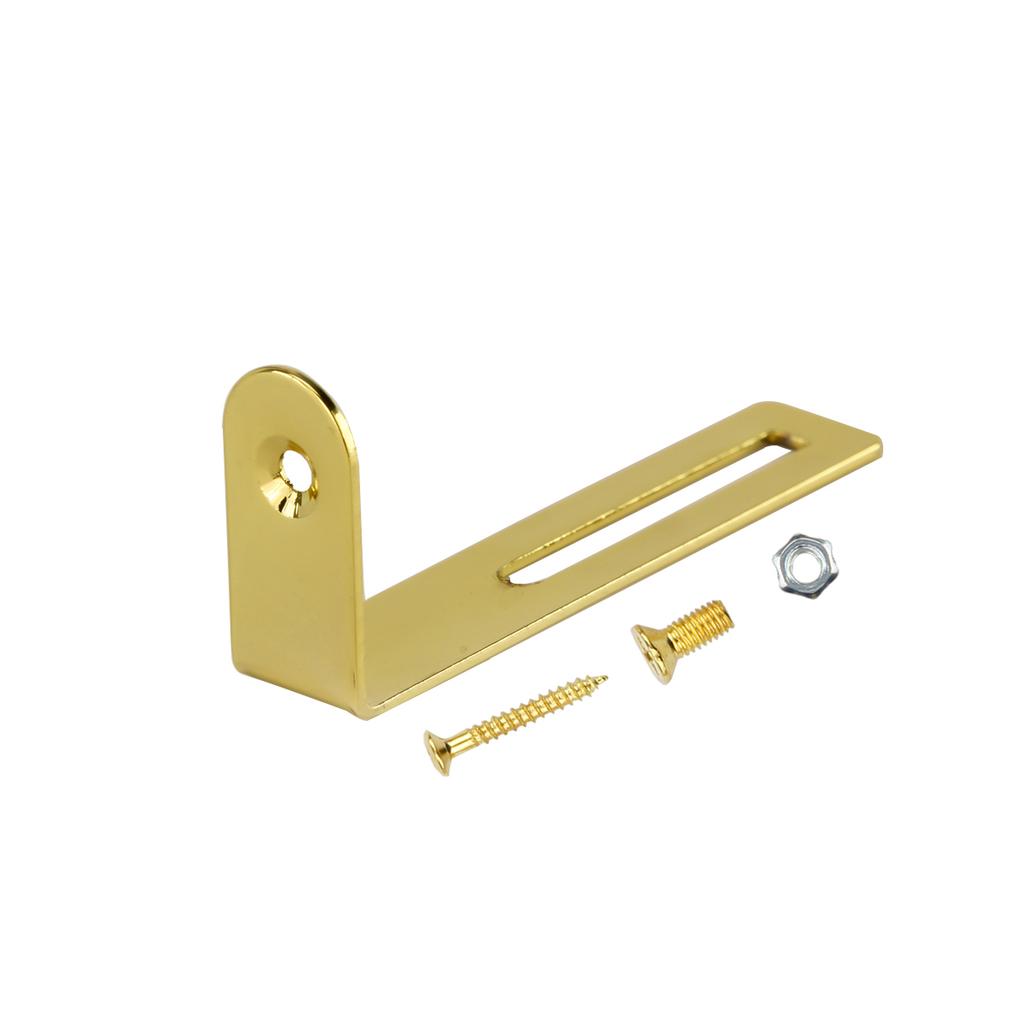 FLEOR 1PCS LP Pickguard Bracket Electric Guitar Pick Guard Holder with Mounting Screws Nut, Chrome /Black/Gold Choose