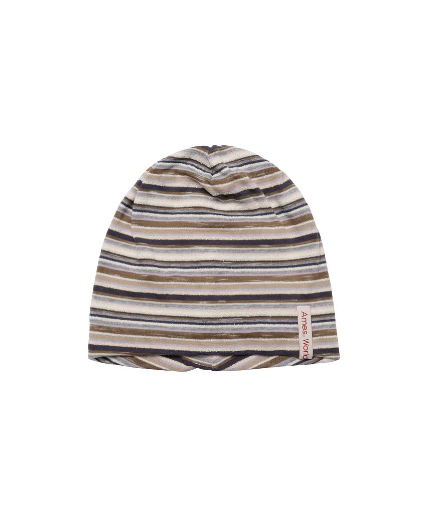 AMES-WORLDWIDE Soft Stripe Beanie Brown