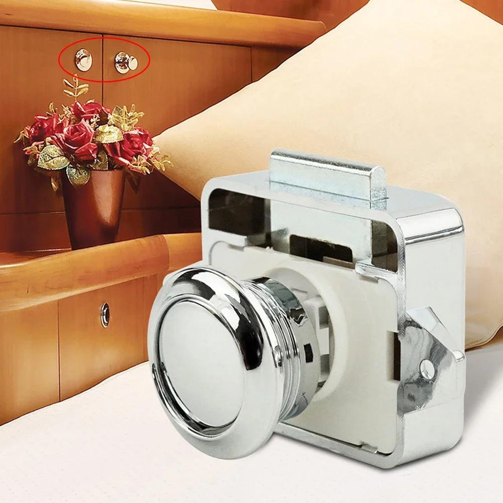 Schlüssellose RV-Schrankschlösser, Schranktürverschlüsse, Schubladenschlösser, schlüsselloser Knopf aus Zinklegierung für Wohnmobile, Wohnmobile, Wohnwagen