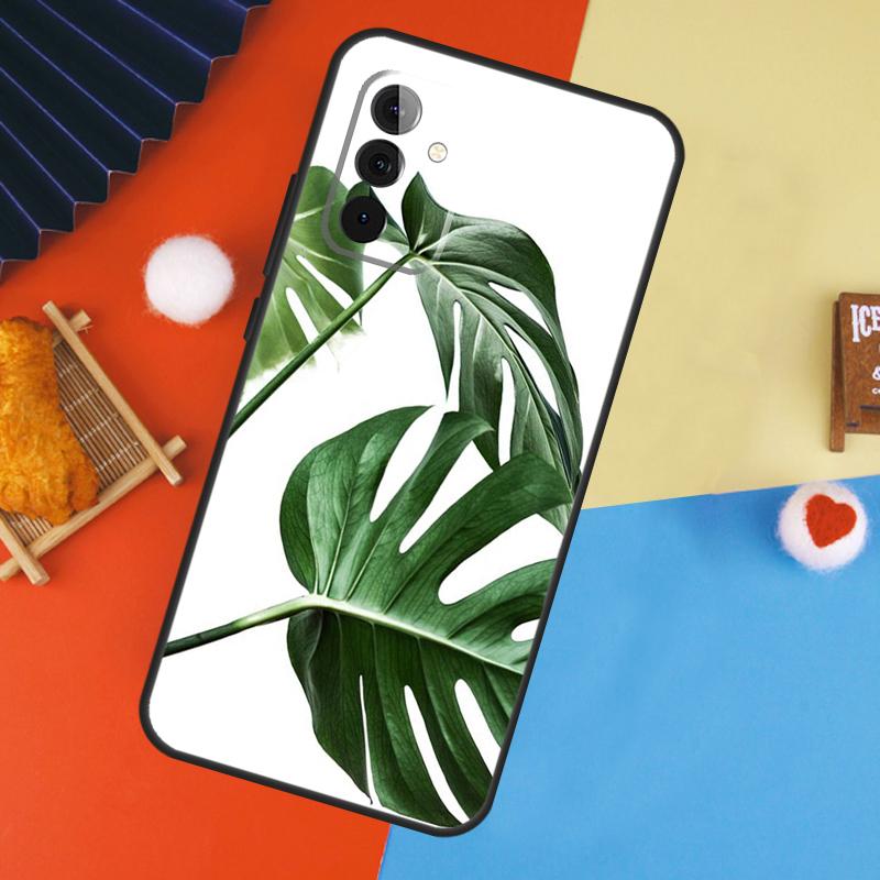 

Green Monstera Leaf Case For Samsung Galaxy A53 A33 A13 A54 A34 A14 A56 A36 A16 A06 A12 A32 A52 A35 A17 A15 A55 Samsung A23