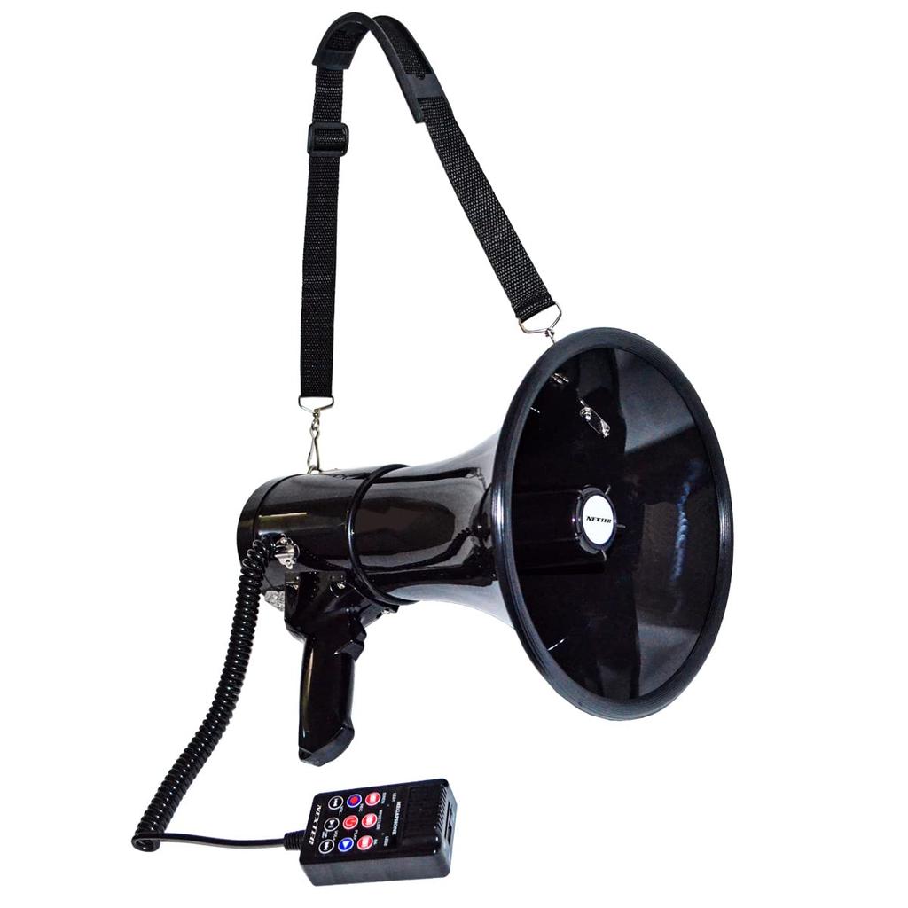 F.R.C. NEXTEC Megaphone-Style Speaker NX-BV50 (W) - Powerful, Shoulder-Strap Model for Events, Evacuation Guidance, and More! Black