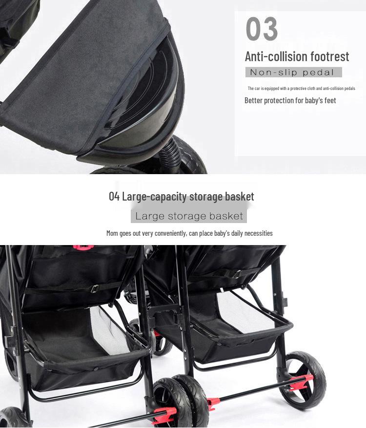 Huaying Multi-Purpose Folding Twin Stroller