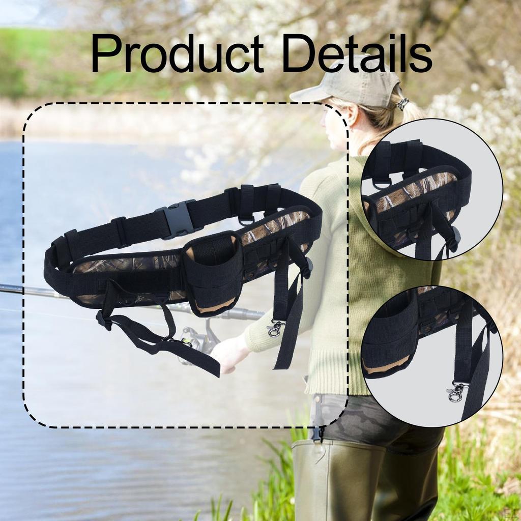 Verstellbarer Angelrutenhalter Gimbal-Gürtel Universelles Zubehör Abnehmbares Polyester Multifunktion