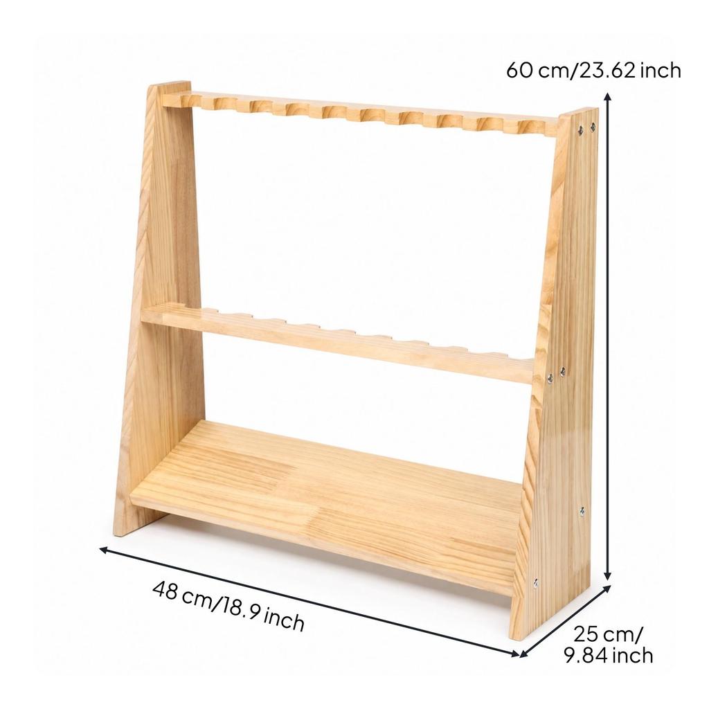 Trapezoid Cue Rack Organized Freestanding Pool Stick Holder Sturdy for Game Room