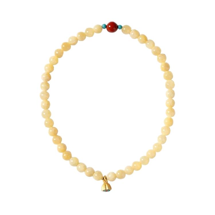 

Flower Inspired Yellow Jades Beaded Bracelet Handmade Jewelry Cultural Symbol Of Fortune And Serenity 1