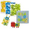 MOJIBLOCK Hangul Blocks [Plus Pack 3 Colors (Blue, Green, Yellow)] First Korean Learning with Hangul, Educational Toy, Korean Language Teaching