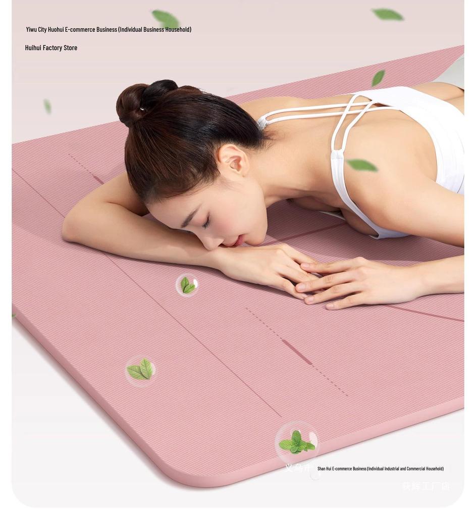 Thickened Non-Slip Silent Fitness Yoga Mat - Soundproof & Wide for Home Workouts