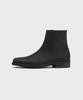 Firenze Atelier [Vibram] Minimal Semi-Square Zip-Up Boots 7430-Z [Natural Black]