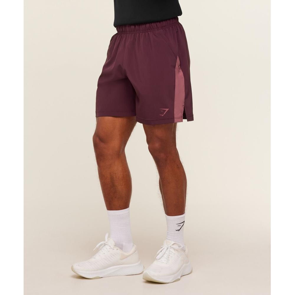 Gymshark Sport 7  Shorts Impact Burgundy Reset Pink A1b3l Rcf4