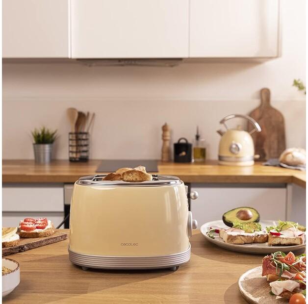 Тостер Cecotec 03210 Toast & Taste Vintage 800 gelb