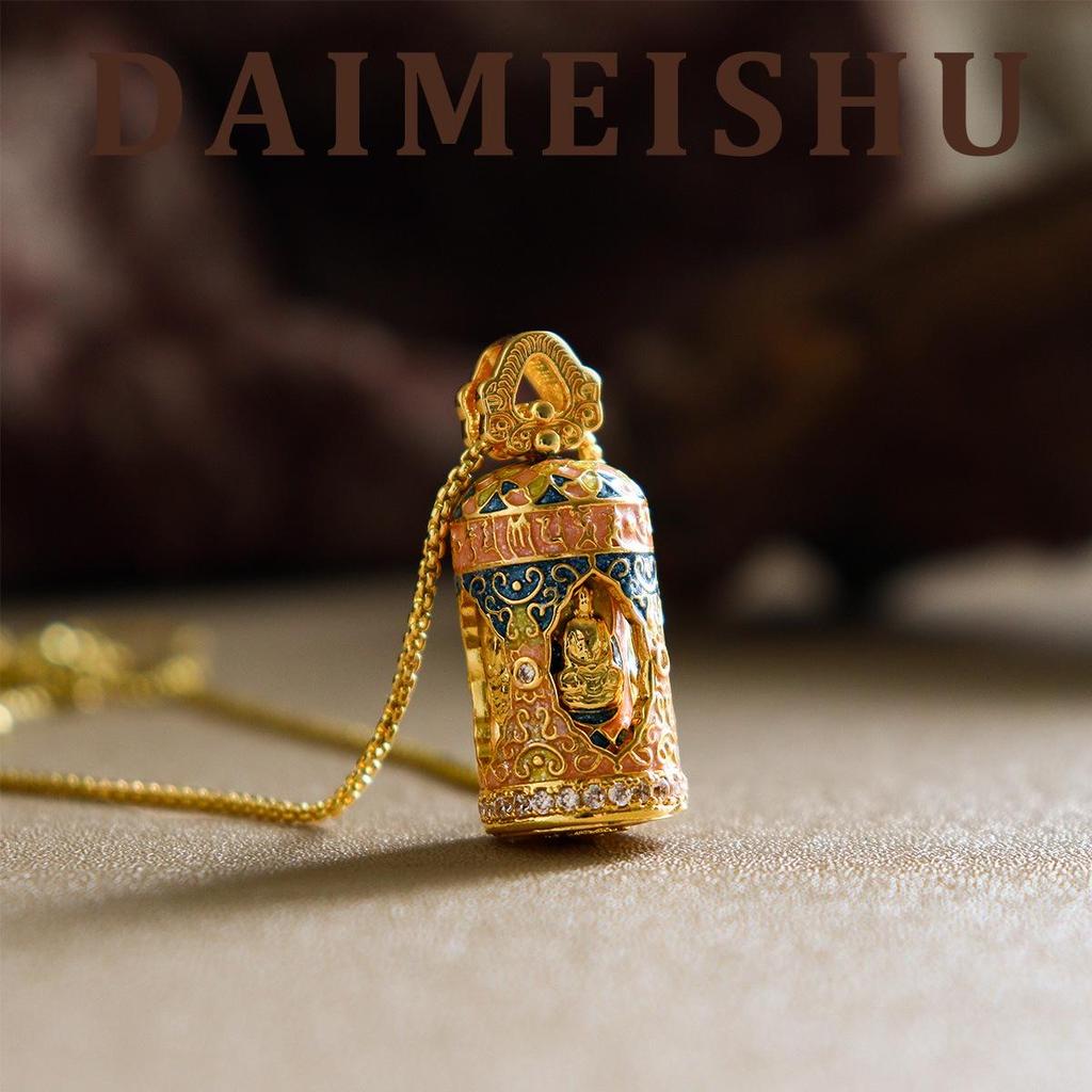 Autumn/Winter Gold Enamel Buddha Necklace - Luxury High-End Clavicle Chain
