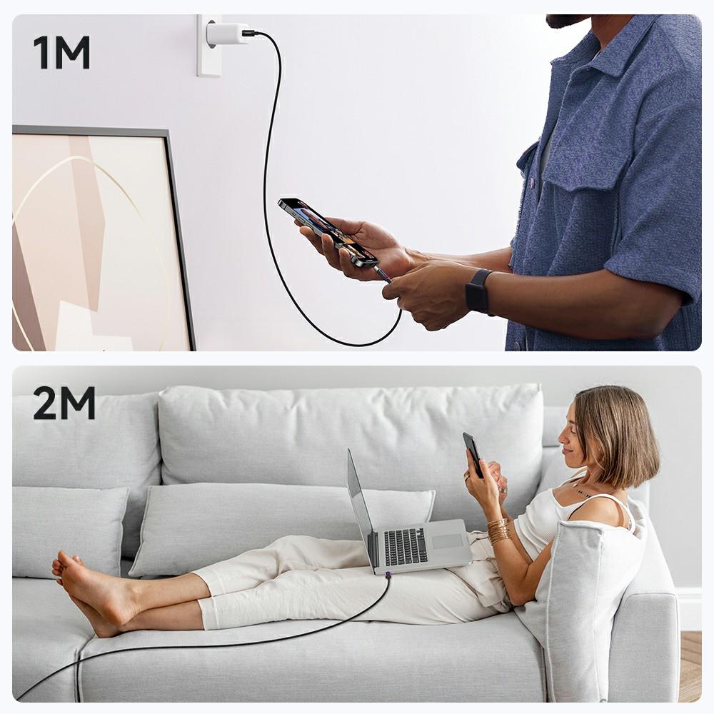 TOOCKI TX109C4 1m PD 240W USB-C to USB-C Ring Light Data Cable 480Mbps Fast Data Transfer Cable with E-Marker Chip for Laptop Phone