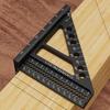 Aluminum Alloy Square Protractor 3D Multi Angle Woodworking Angler Scriber Triangular Ruler High Precision Layout Measuring Tool