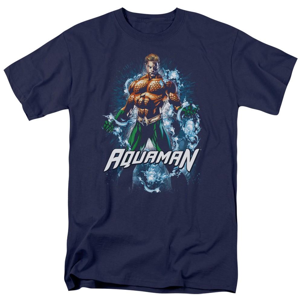 

DC Comics - Justice League - Aquaman Water Powers - Adult T-Shirt S