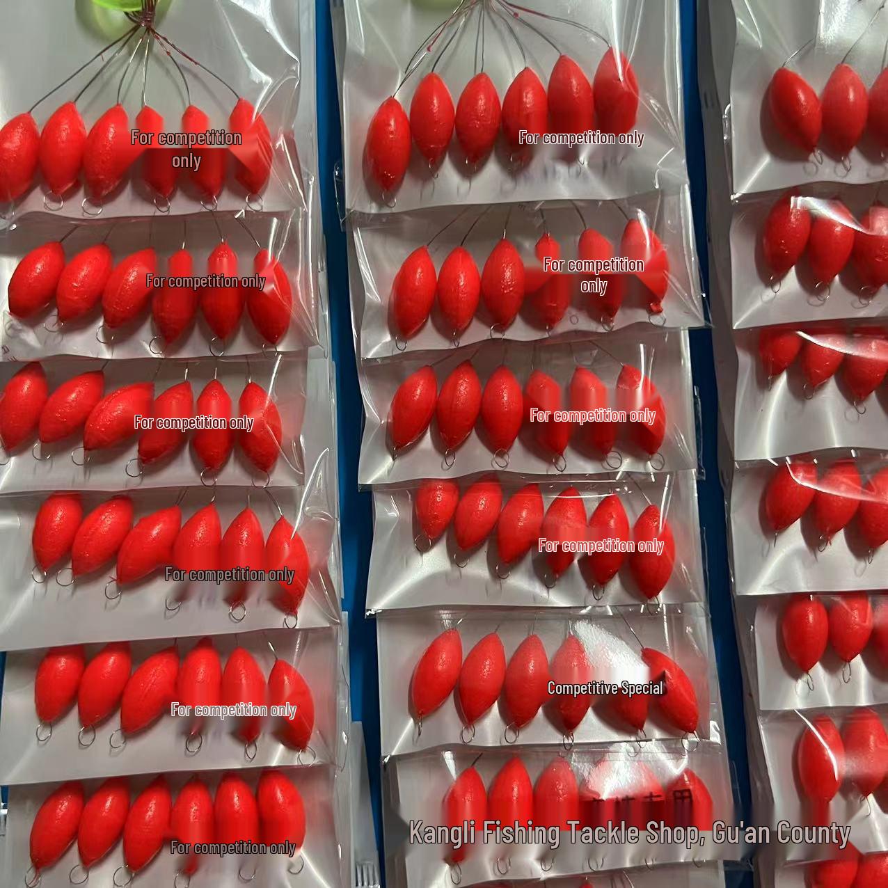 Seven-Star Olive-Shaped Fishing Float - Red & Yellow Fluorescent Colors, Available in Large, Medium, and Small Sizes Large (15x7mm) красный