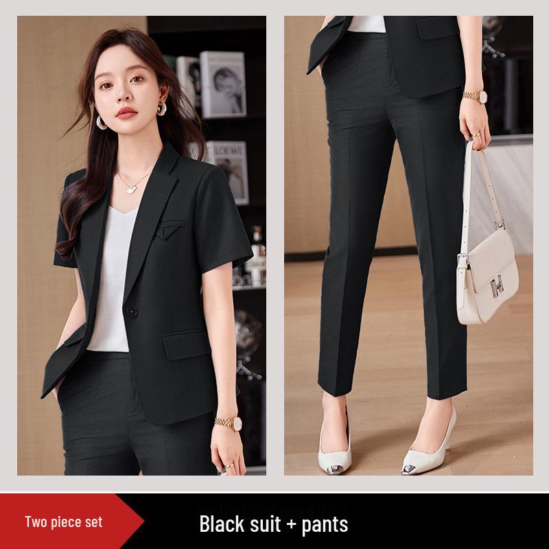 Elegant Women's Slim Fit Business Suit Set for Interviews and Work