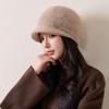 Intellectual knitted hat retro temperament ear protection warm hat elegant simple hat women's commuter grandma hat