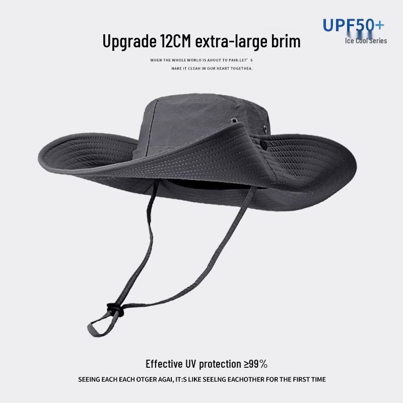 Unisex Western Cowboy Sun Hat: Wide Brim Summer Protection for Hiking, Camping, Outdoor Activities