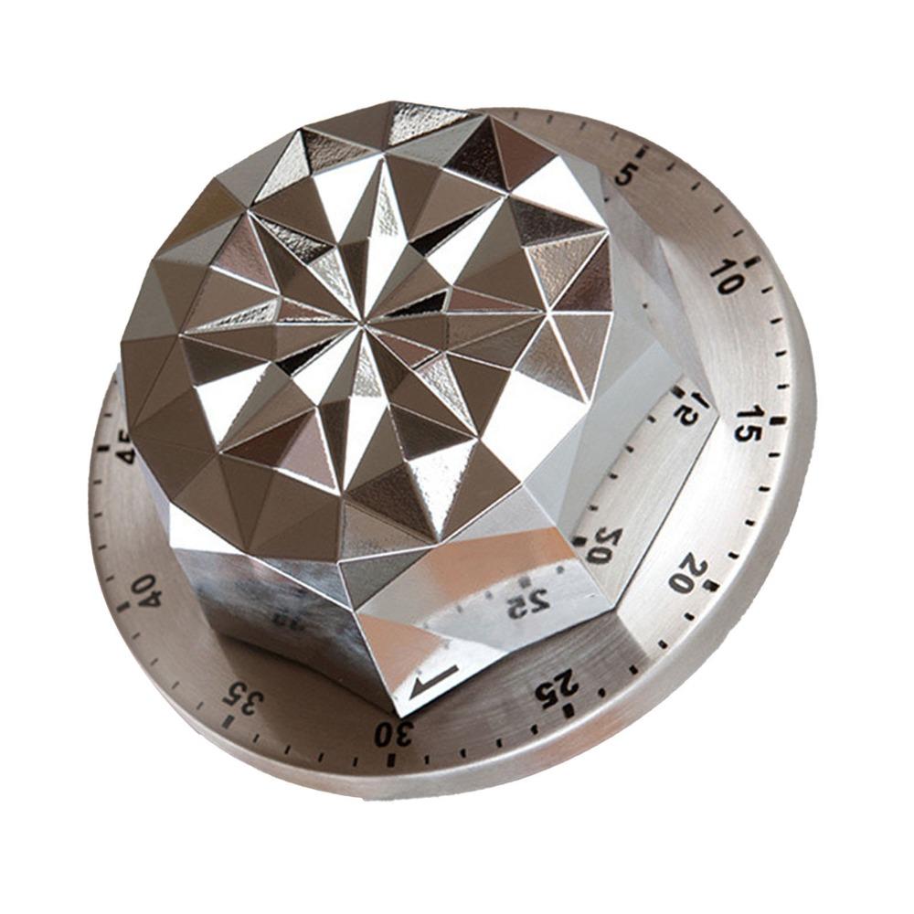 Stainless Steel ABS Mechanical Timer 60 Minutes Duration Countdown Timer Kitchen Office