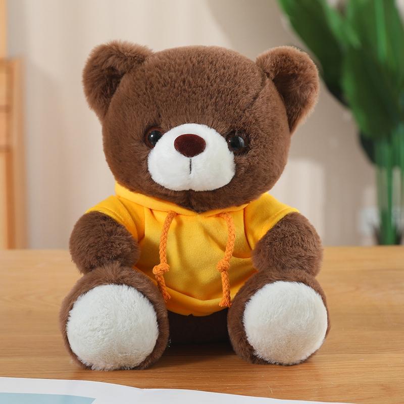 

25cm Sweatshirt Teddy Bear Plush Toy Graduation Gift Hug Bear Doll Birthday Gift Pillow Teddy Bear Home Living Room Bedroom 25cm