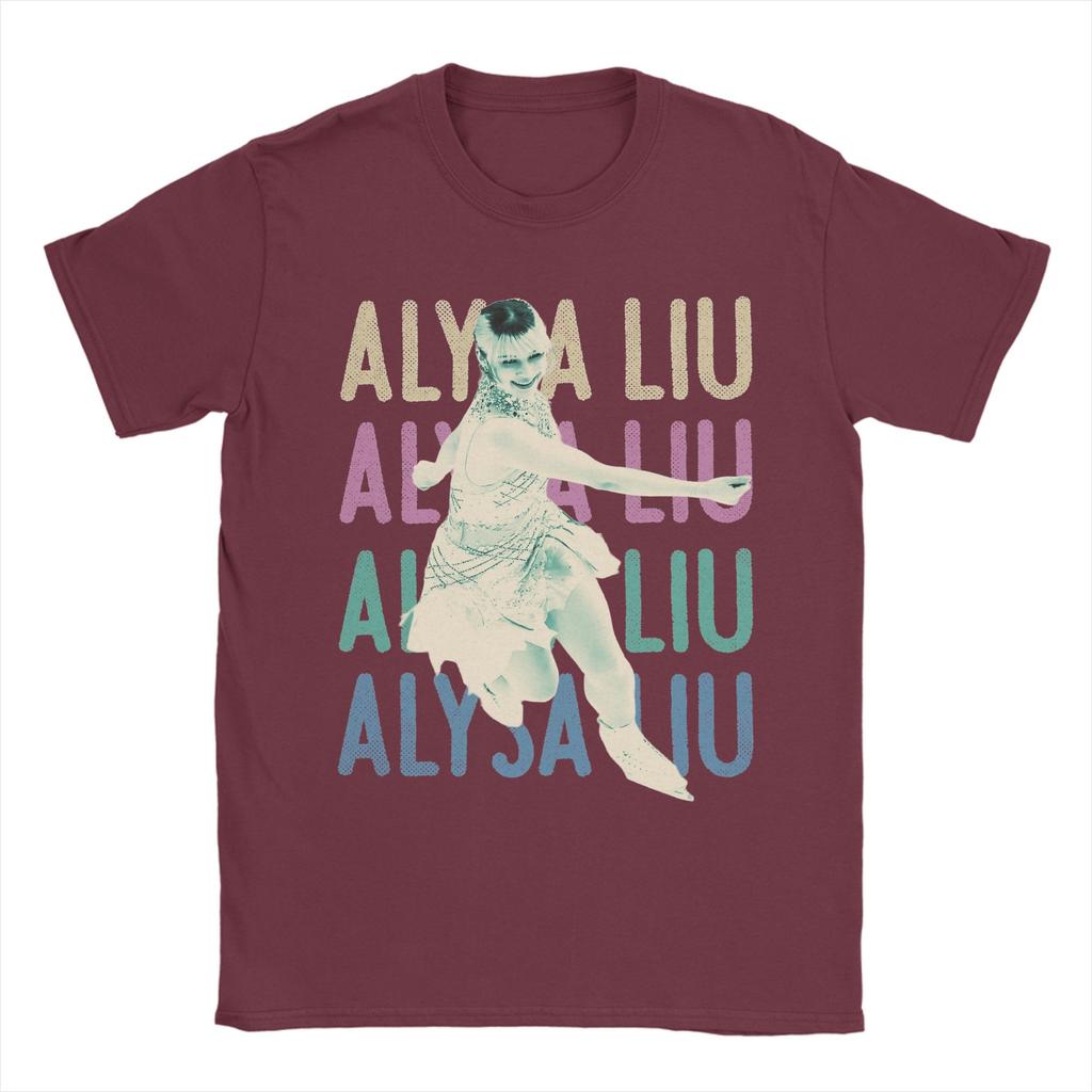 Cool Alysa Liu Figure Skating TShirt Unisex Round Neck 100 Cotton T Shirt Short Sleeve Tee Shirt Graphic Printed Clothing