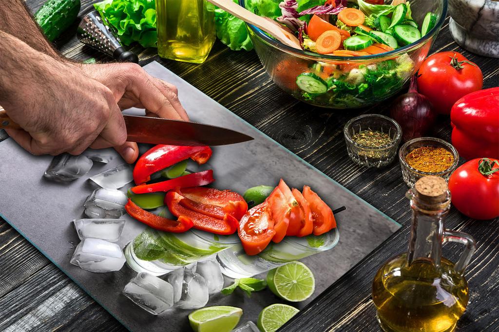 GLASS CUTTING BOARD 52x40 DRINK