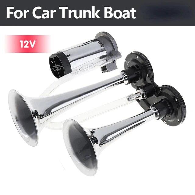150DB Bilhorn Super Høyt 12V/24V Dual Trompet Lufthorn Kompressor For Bil Lastebil Båt Tog Horn Hooter For Auto Sound Sign