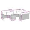 VidaXL Salon de Jardin avec Coussins 10 pcs, Canapés de Terrasse, Ensemble de Meubles de Patio, Mobilier d'Extérieur, Beige 3227151
