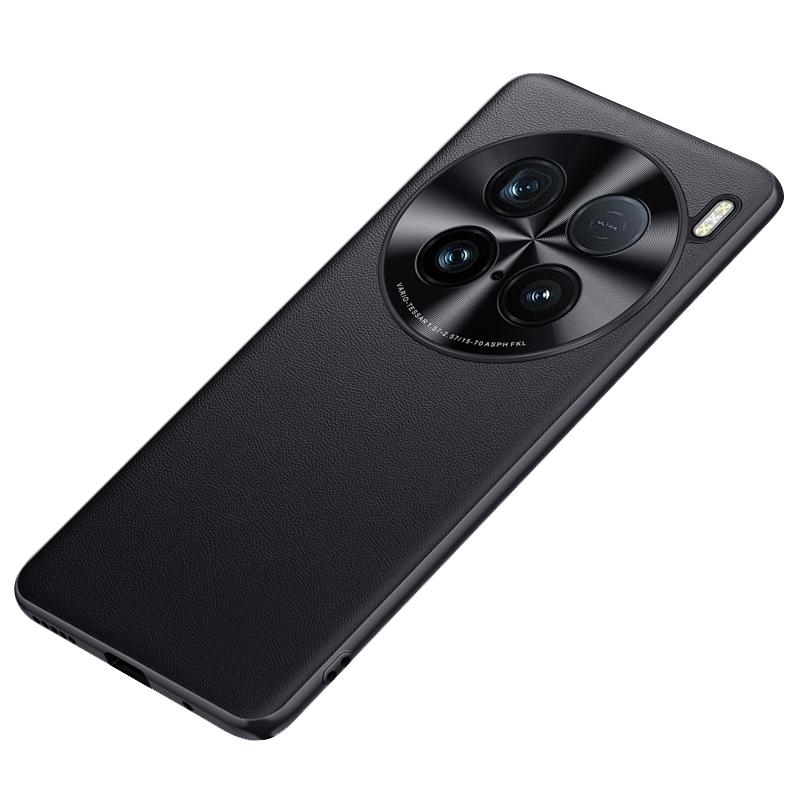 

Для vivo X100 Ultra 5G чехол для телефона задняя крышка из искусственной кожи с защитой от царапин + чехол для телефона из ТПУ Black