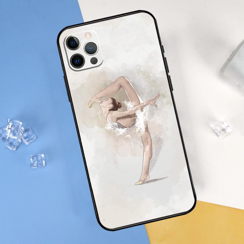 Love Gymnastics Phone Case For iPhone 16 15 11 12 13 14 Pro Max Mini X XS Max XR Plus SE2 Full Protection Cover