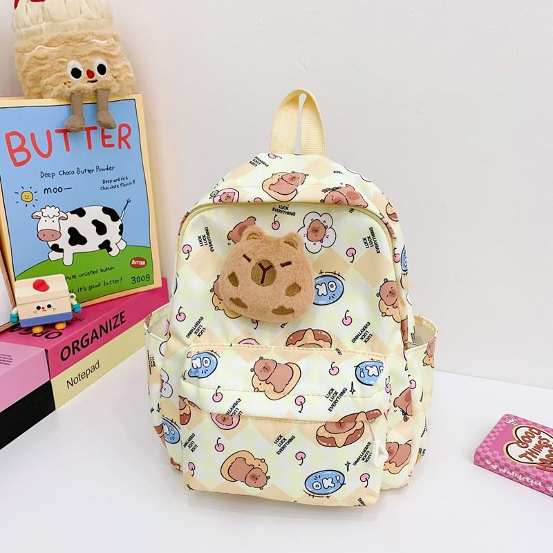 

Детский школьный рюкзак новый милый мультяшный рюкзак для детского сада для мальчиков и девочек снижает нагрузку рюкзак высокой ценности жёлтый