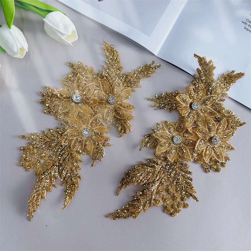 Floare Solubilă în Apă Delonix Regia Îmbrăcăminte Batic Poliester Ornament Decorare Culoare Paiete