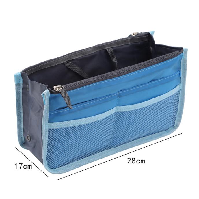 Dámská kabelka Peněženka Nylon Dual Organizer Insert Kosmetická taška